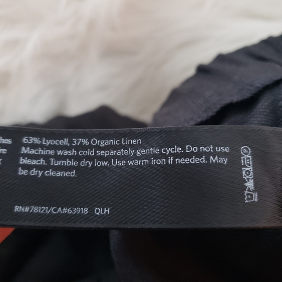 NWT Eileen Fisher Black Tencel Organic Linen Slub Crop Pant See Description - Picture 8 of 11